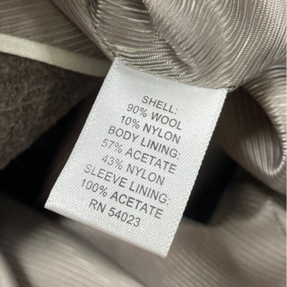 Banana Republic Womens Brown Wool Blend Button-Front Coat Sz XL - Picture 7 of 8